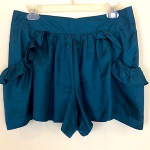 French Connection Womens Silk Ruffle Shorts Size 6